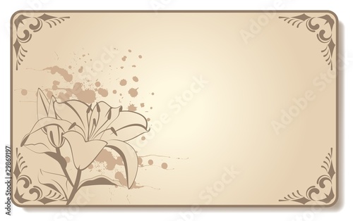 abstract visiting-card with beautiful flowers