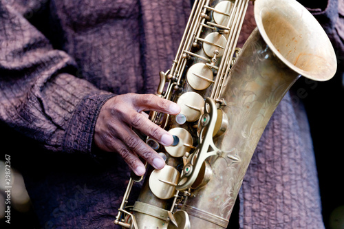 Hand and Saxophone