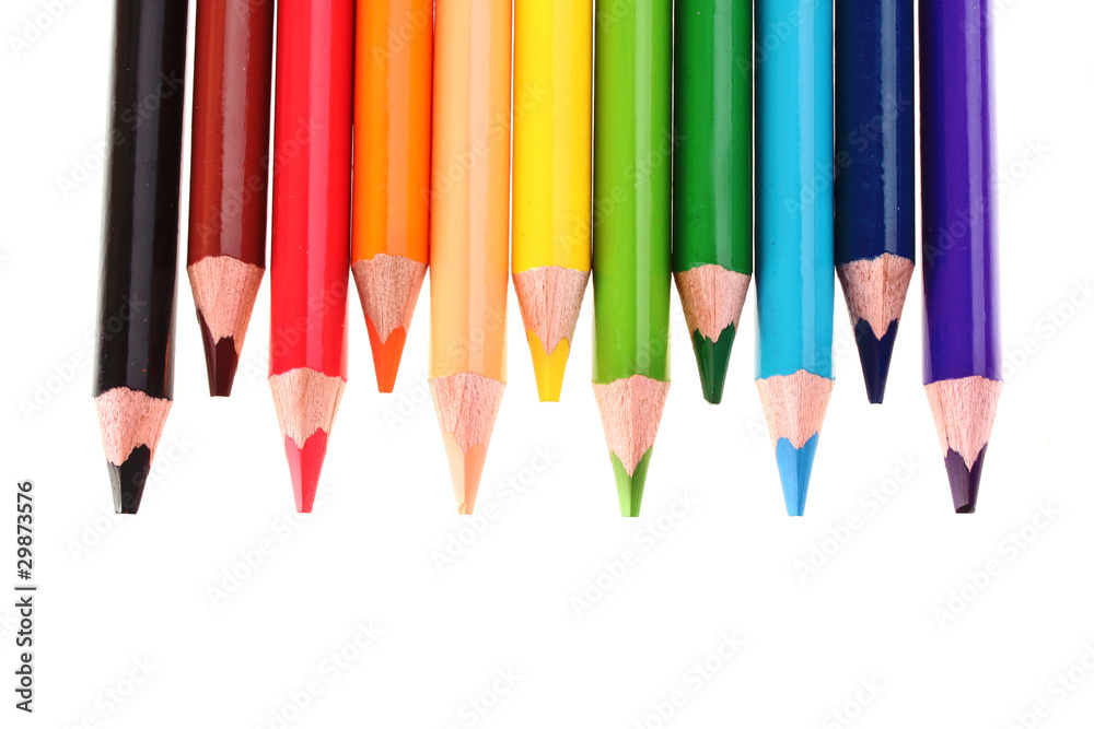 Color pencils isolated on white background Color pencils isolated on white background