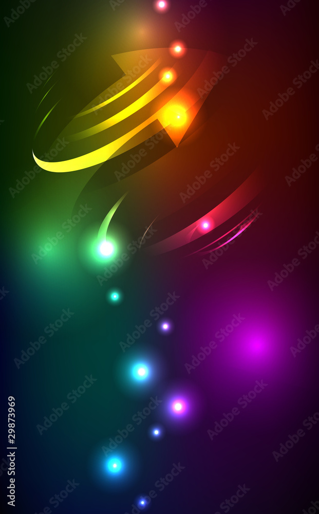 Fototapeta premium Vector illustration of futuristic abstract glowing background