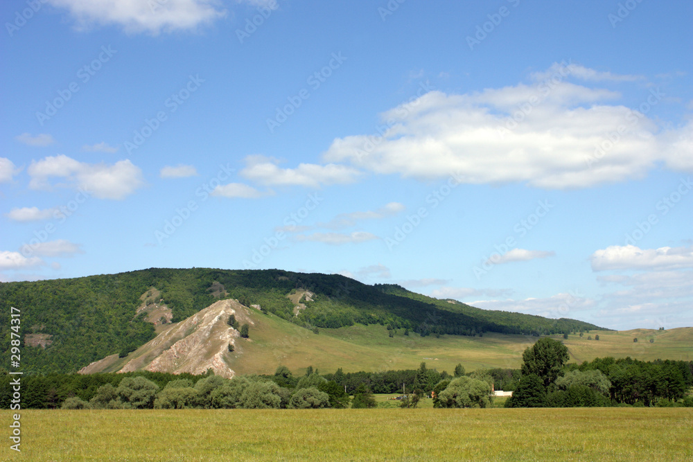 Summer landscape with mountains Summer landscape with mountains
