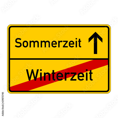 ortsschild ortsende winterzeit sommerzeit I