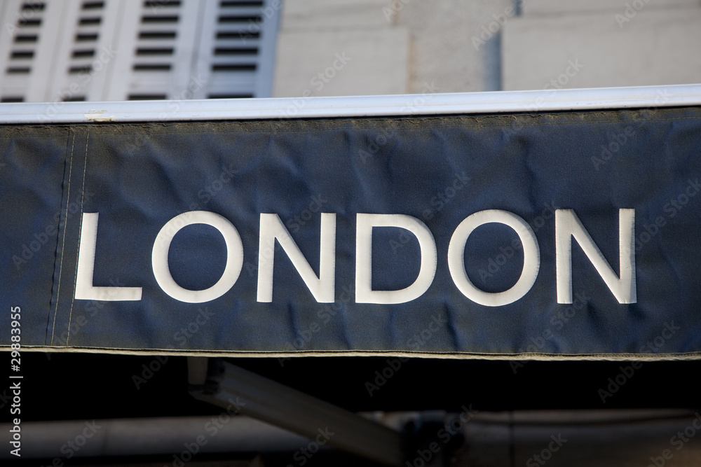 Close up of London Sign