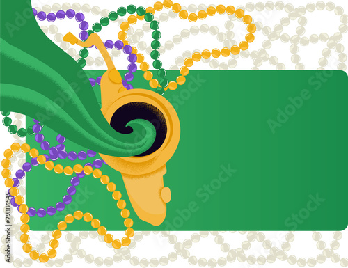 Mardi Gras jazz festival - invitation card