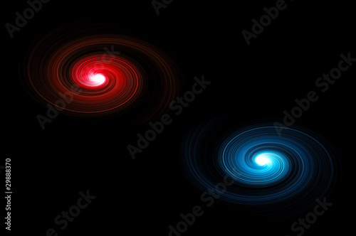Celestial red and blue