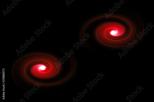 Celestial red swirls
