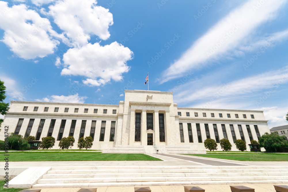 Fototapeta premium Federal Reserve Bank Building Washington DC USA