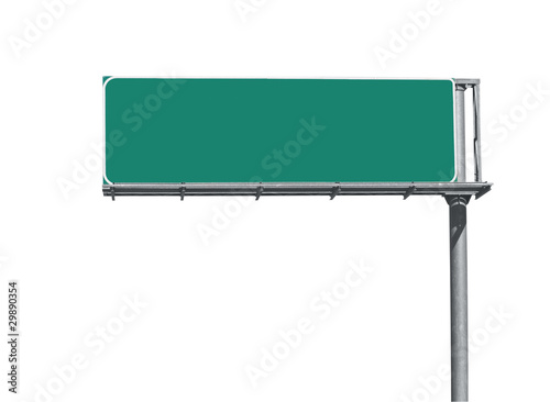 Blank Freeway Sign