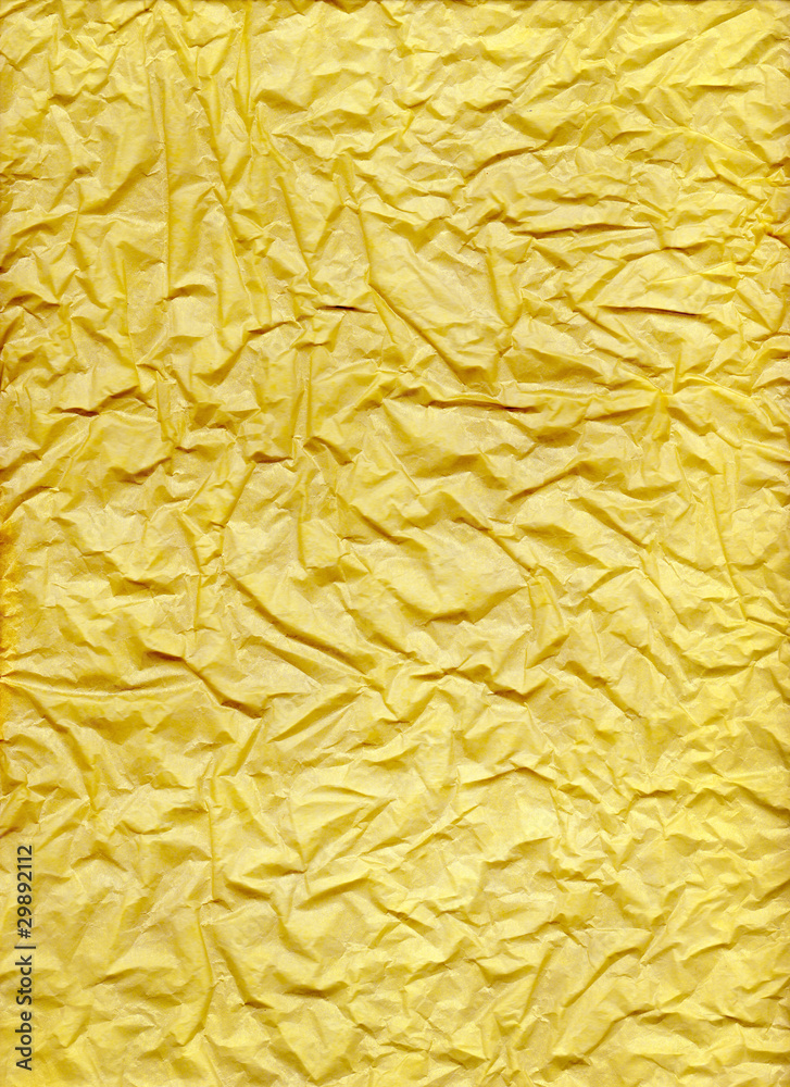 Papier jaune froissé Papier jaune froissé