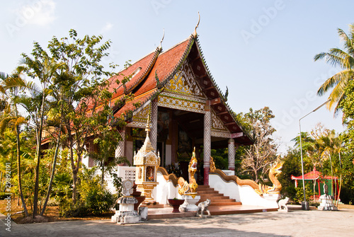 Buddhist temple in Chiangrai province of Thailand © patpitchaya
