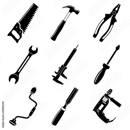 Vector icons of tool
