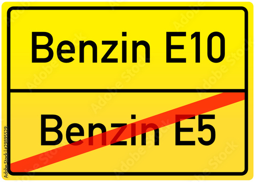 Verkehrsschild Benzin E5/Benzin E10