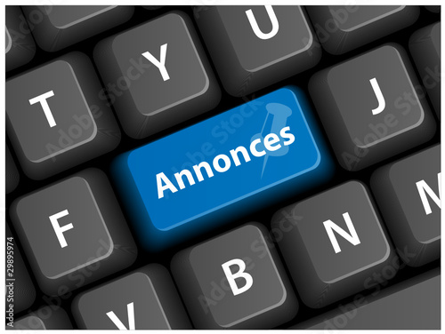 Touche "ANNONCES" (petites journal vente d’occasion bouton web)