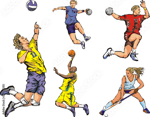 team sports figures - indoor