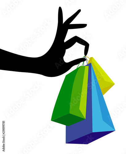 Hand with shopping bag