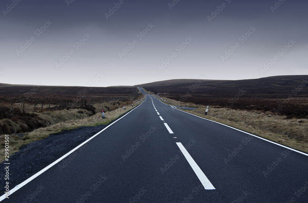 Naklejka premium View of empty road