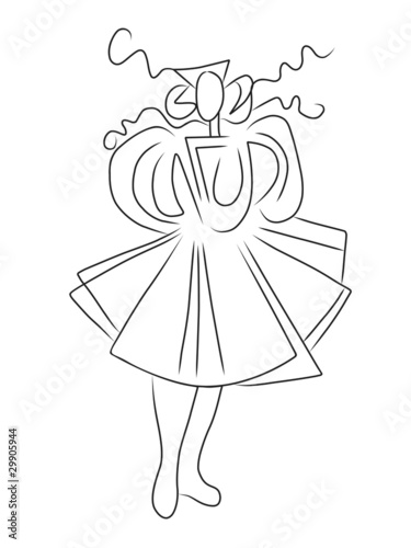 Traditional dance silhouette