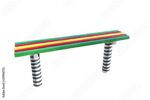 varicoloured bench