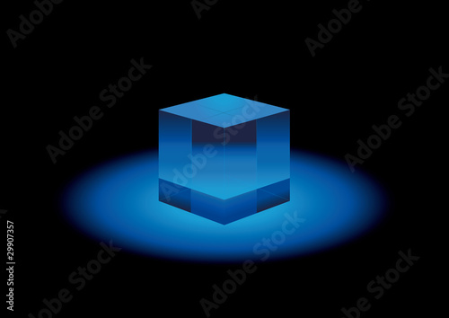 transparent cube