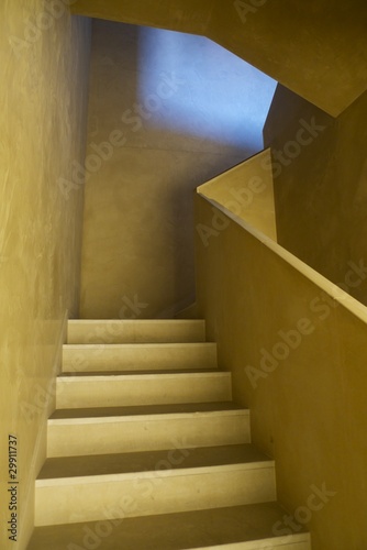 yellow design stairs