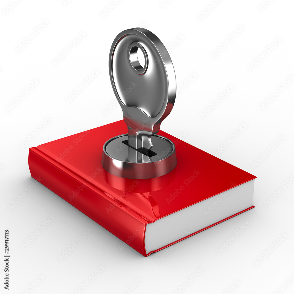 Closed book on white background. Isolated 3D image Closed book on white background. Isolated 3D image
