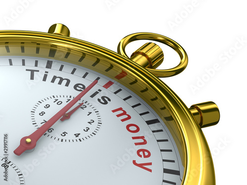 Time is money. Stopwatch on...