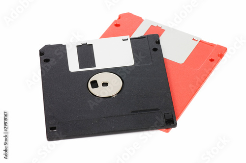 Floppy disks isolated on white background