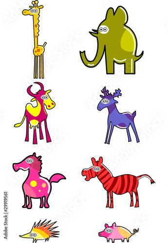 Animaux colorés