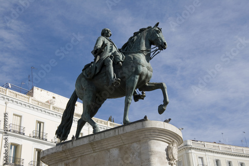 Madrid - Charles III, equestrian statue in Puerta del Sol
