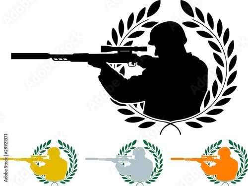 stencil of sniper