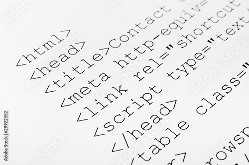 Obraz na płótnie Printed internet html code w salonie