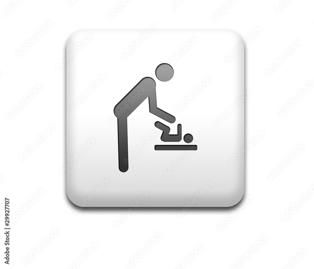 Boton cuadrado blanco atencion infantil Boton cuadrado blanco atencion infantil