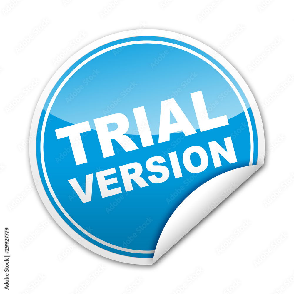 Pegatina TRIAL VERSION con reborde Pegatina TRIAL VERSION con reborde