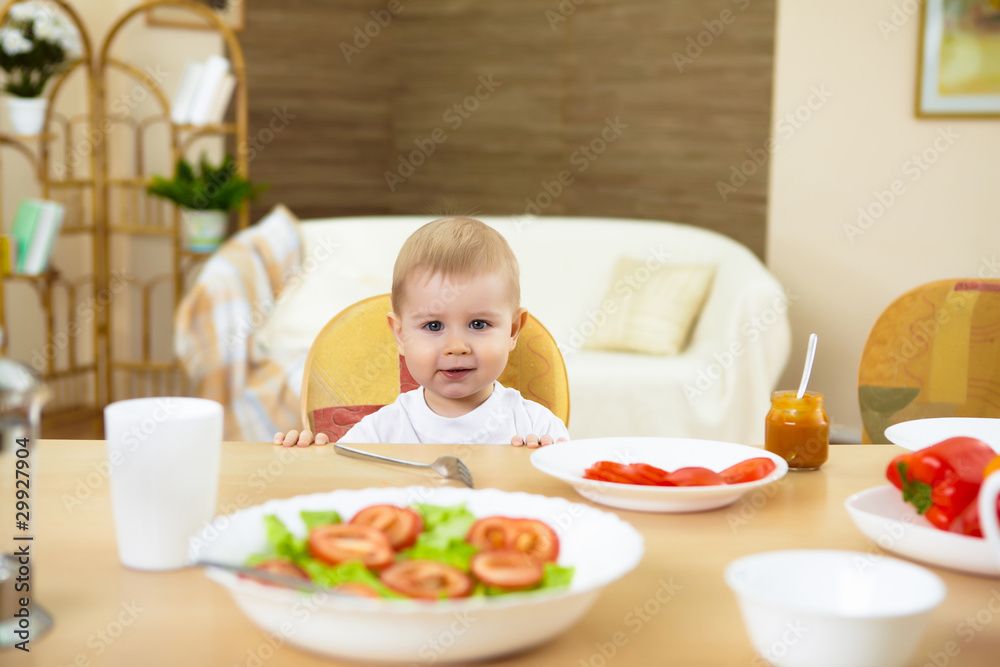 little boy having meal little boy having meal