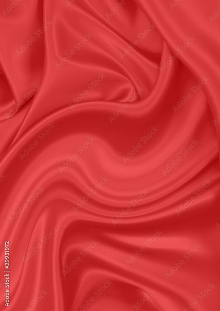 Fototapeta premium Red silk material as the basic background