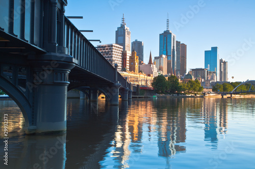 Melbourne skyline across the Yara River
