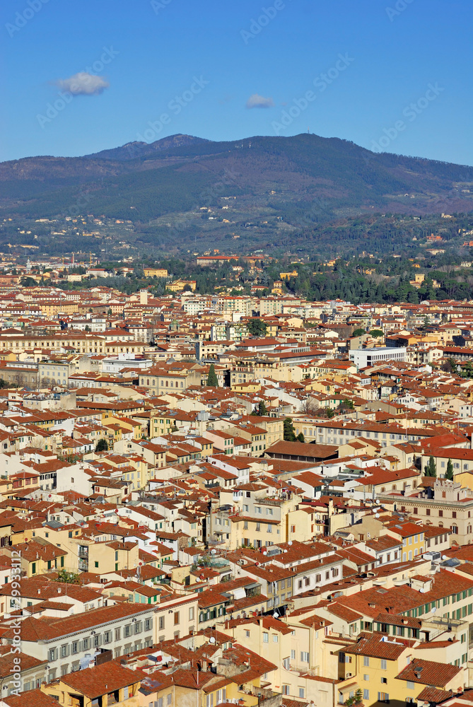 Italy, Florence aerial view from the Dome.