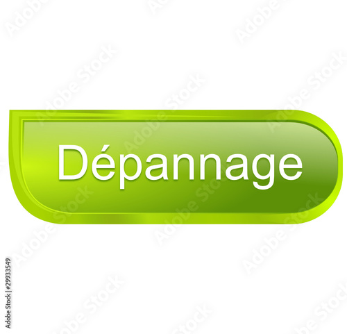 dépannage sur bouton design vert