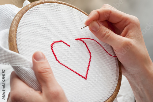 heart embroidery