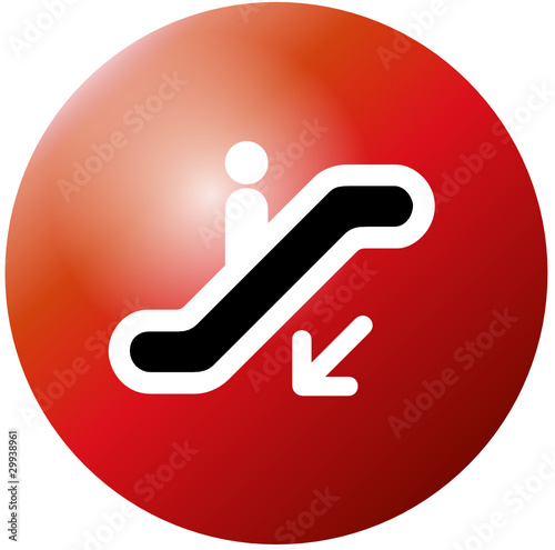 Escalator glossy icon