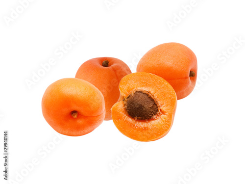 apricot isolated on white background