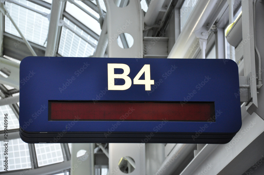 Fototapeta premium B4 Airport Gate Sign
