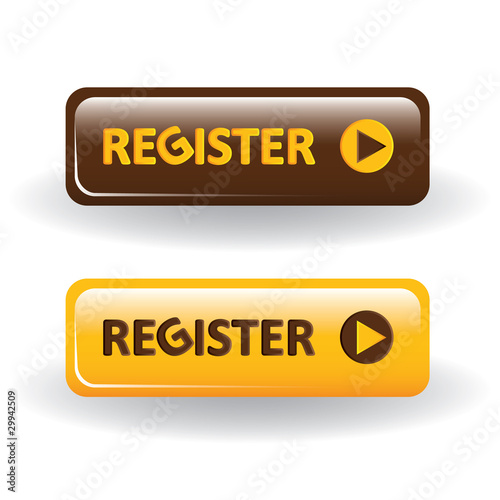 register buttons - brown and yellow