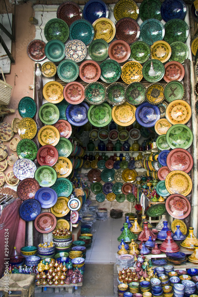 Ceramics outside a shop in Marrakech Ceramics outside a shop in Marrakech