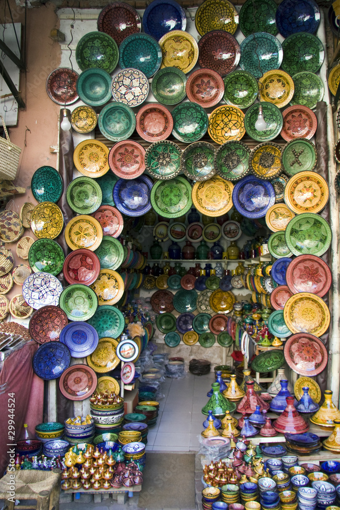 Ceramics outside a shop in Marrakech