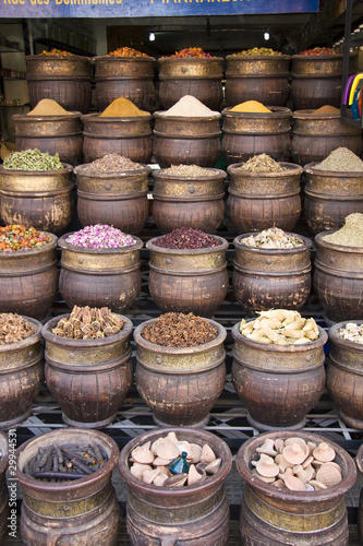 Pots of herbs and spice, Marrakech