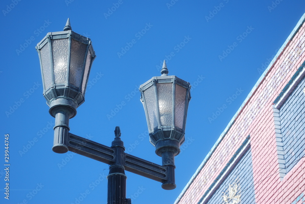 Street lights in old part of town