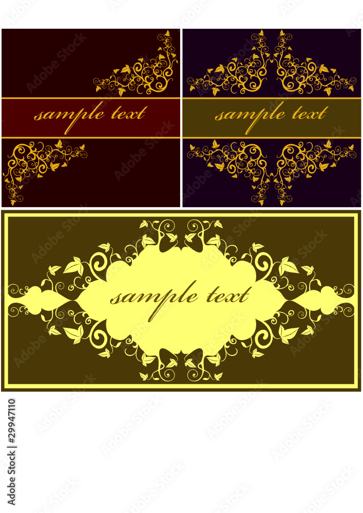 Set of Abstract floral design Set of Abstract floral design