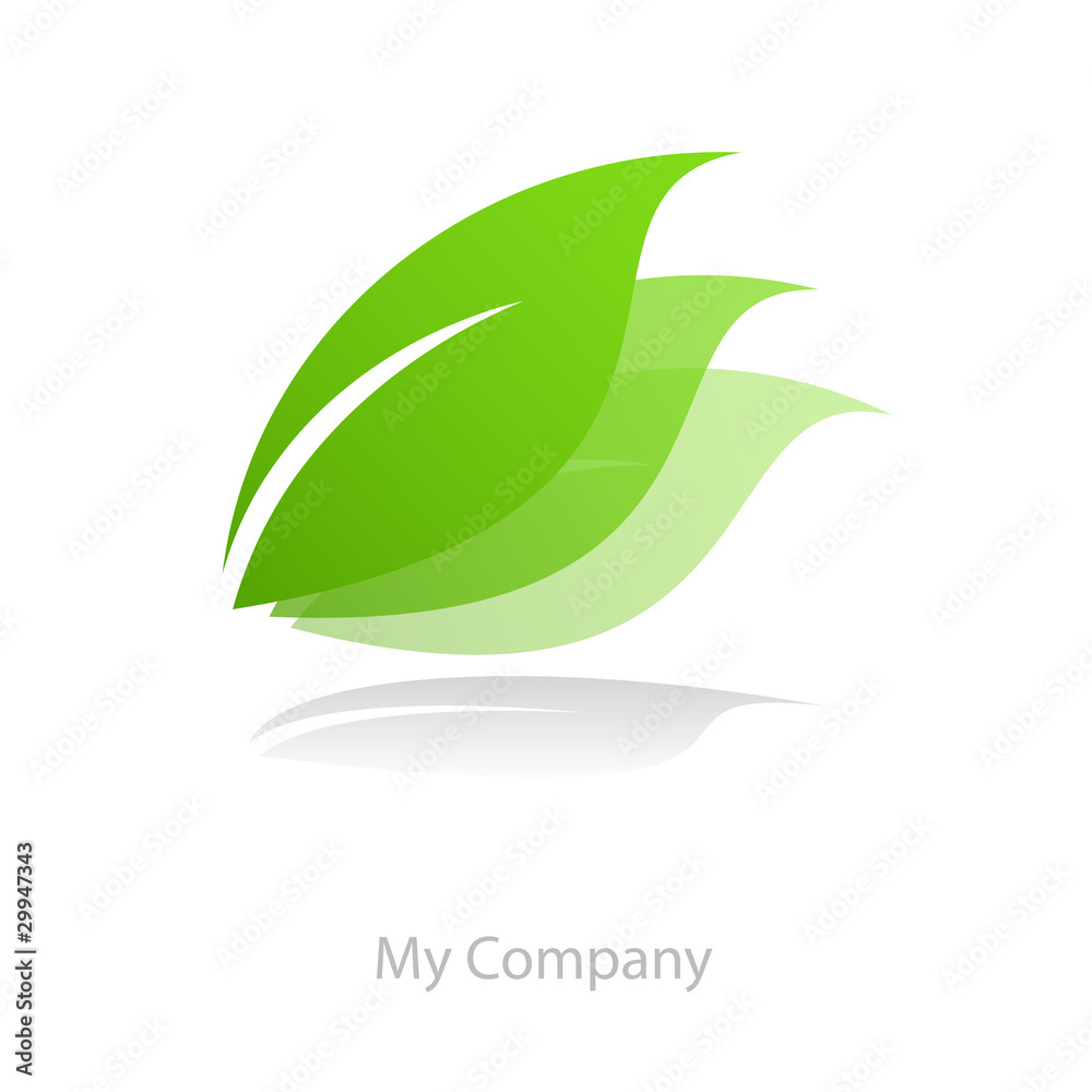 Logo leaf movement in # Vector