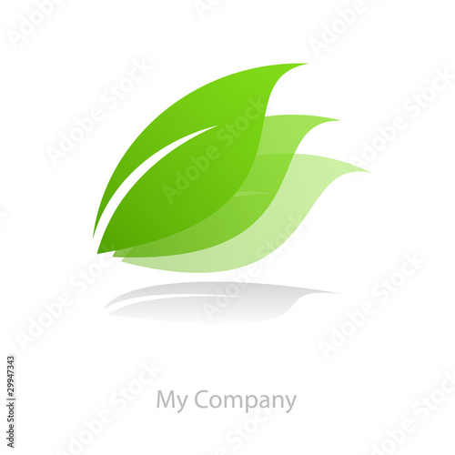 Logo leaf movement in # Vector